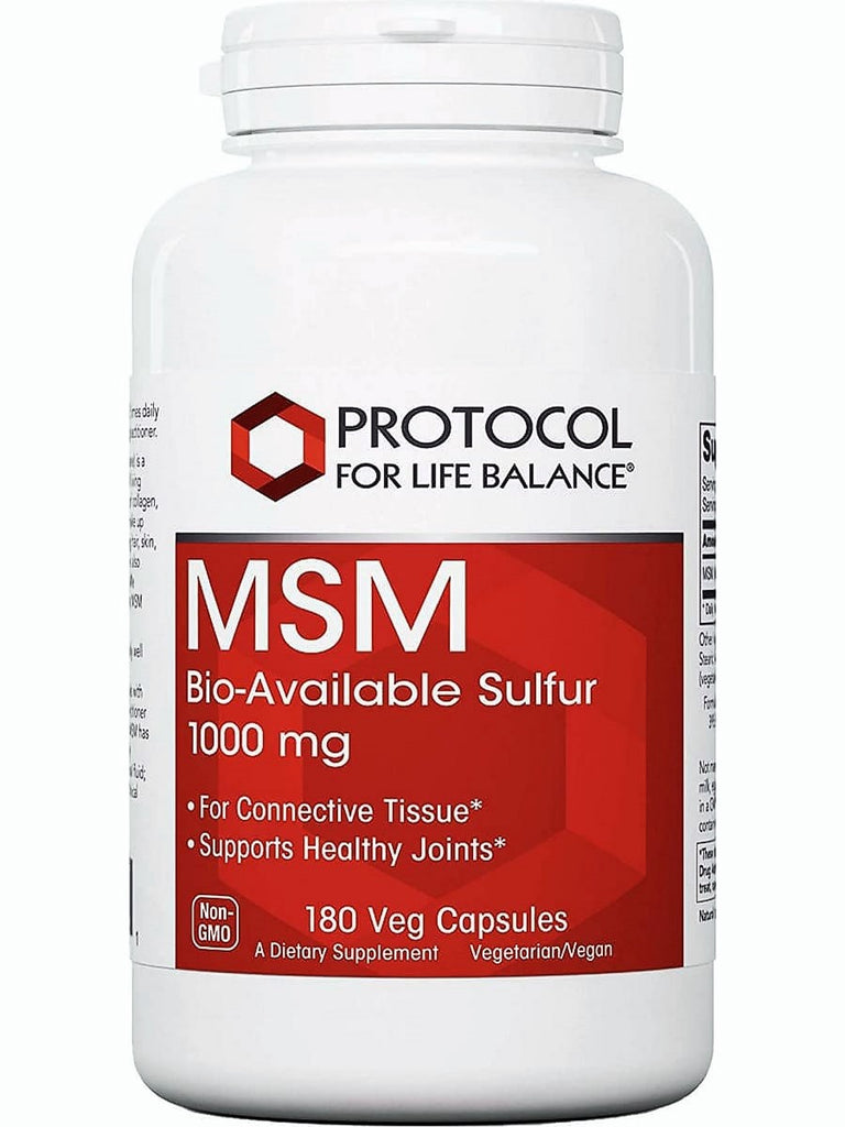 Protocol For Life Balance, MSM, 1,000 mg, 180 Veg Capsules