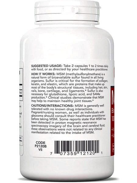 Protocol For Life Balance, MSM, 1,000 mg, 180 Veg Capsules