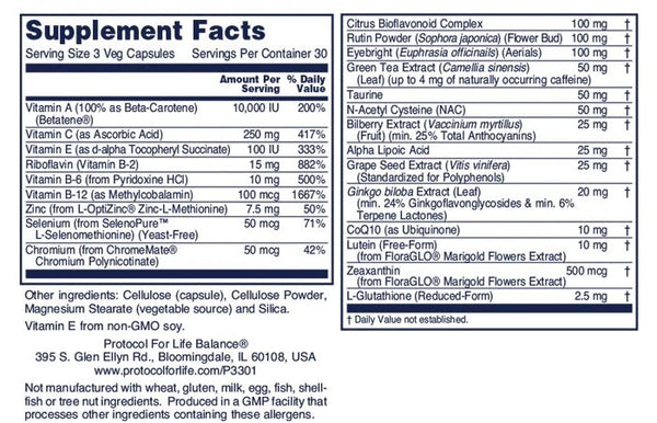 Protocol For Life Balance, Ocu Support, Clinical Strength, 90 Veg Capsules