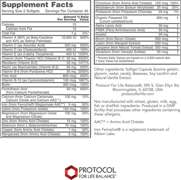 Protocol For Life Balance, Ortho Multi, 90 Softgels