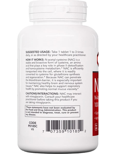 Protocol For Life Balance, NAC (N-Acetyl Cysteine), 1,000 mg, 120 Tablets