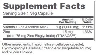 Protocol For Life Balance, C-1000 + Zinc-15, 120 Veg Capsules