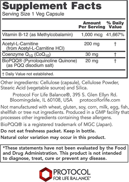 Protocol For Life Balance, PQQ Complex, 30 Veg Capsules