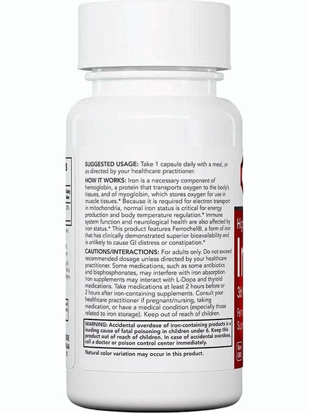 Protocol For Life Balance, High Potency, Iron, 36mg, 90 Veg Capsules