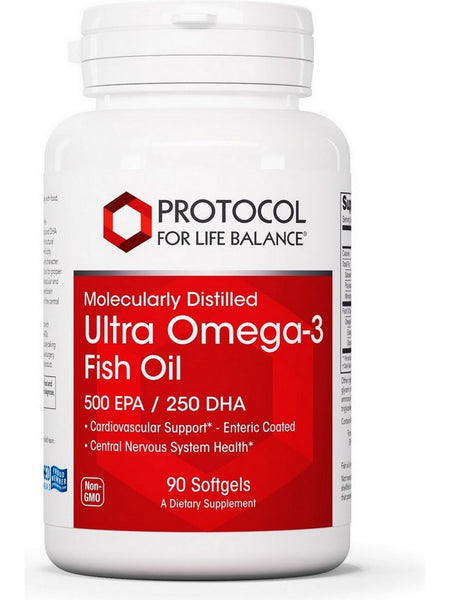 Protocol For Life Balance, Ultra Omega-3, 500 EPA/250 DHA, 90 Softgels