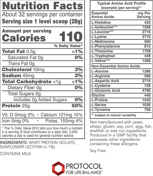 Protocol For Life Balance, Whey Protein Isolate, 2 lbs (907 g)