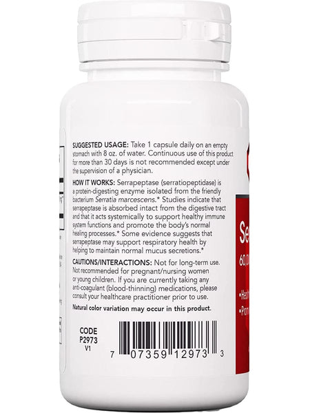 Protocol For Life Balance, Serrapeptase, 60,000 Units, 60 Veg Capsules