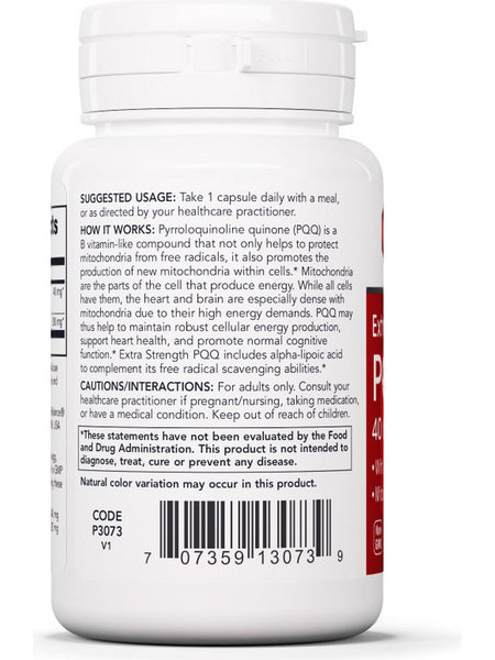 Protocol For Life Balance, PQQ, Extra Strength, 40 mg, 50 Veg Capsules