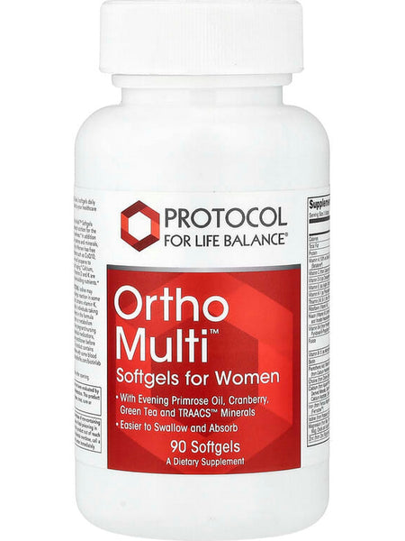 Protocol For Life Balance, Ortho Multi, Softgels for Women, 90 Softgels