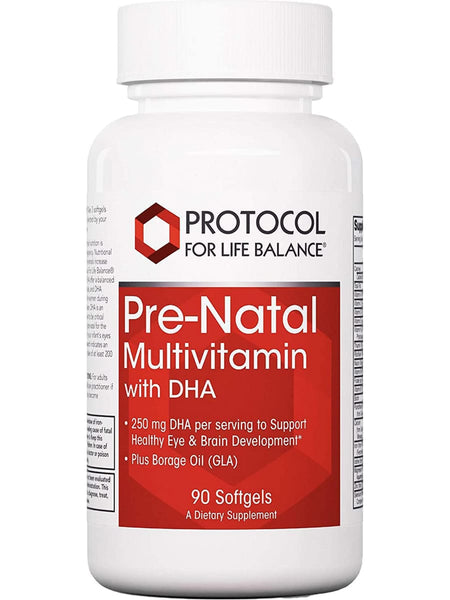 Protocol For Life Balance, Pre-Natal Multivitamin with DHA, 90 Softgels