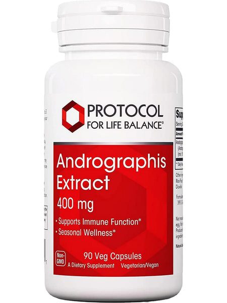 Protocol For Life Balance, Andrographis Extract, 400mg, 90 Veg Capsules