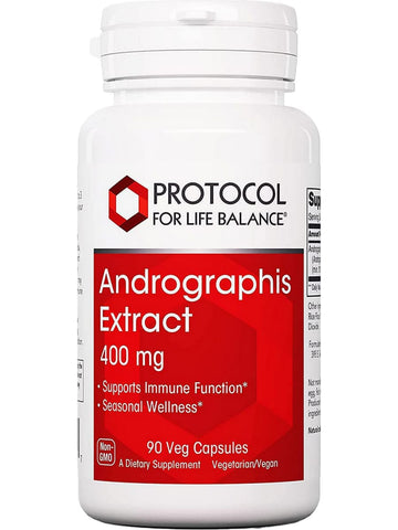 Protocol For Life Balance, Andrographis Extract, 400mg, 90 Veg Capsules