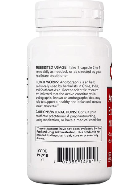 Protocol For Life Balance, Andrographis Extract, 400mg, 90 Veg Capsules