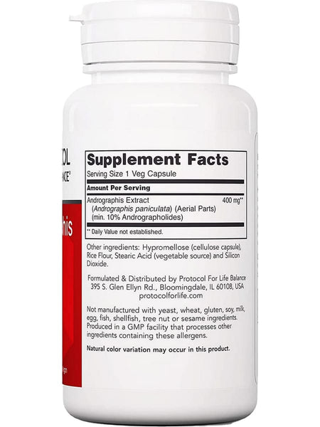 Protocol For Life Balance, Andrographis Extract, 400mg, 90 Veg Capsules