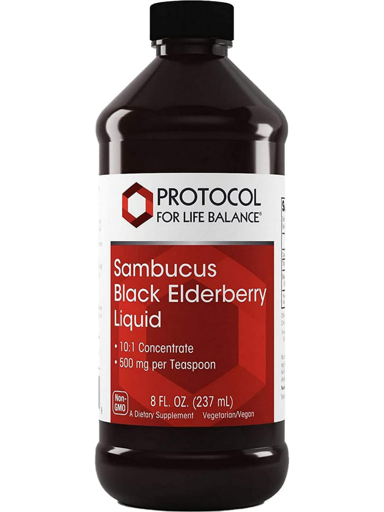 Protocol For Life Balance, Sambucus Black Elderberry Liquid, 8 fl oz (237 mL)