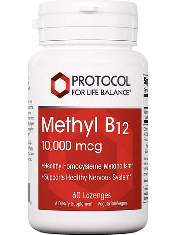 Protocol For Life Balance, Methyl B12 10,000 mcg, 60 Lozenges
