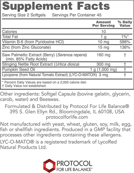 Protocol For Life Balance, Ortho Prostate, 90 Softgels