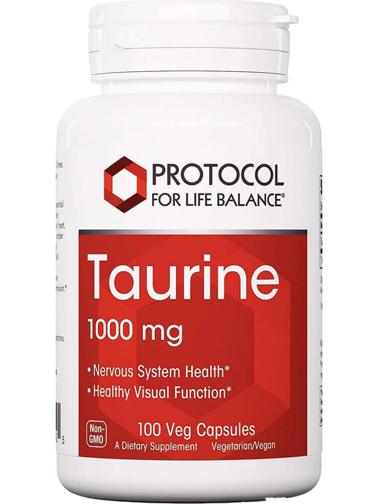 Protocol For Life Balance, Taurine, 1,000 mg, 100 Veg Capsules