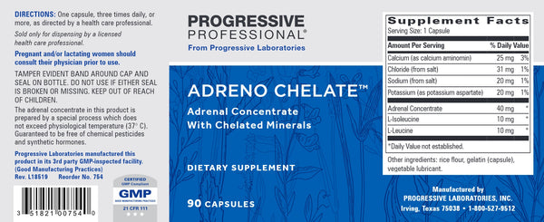 Progressive Labs, Adreno Chelate, 90 Capsules