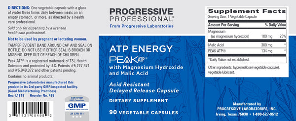 Progressive Labs, ATP Energy, 90 Vegetable Capsules