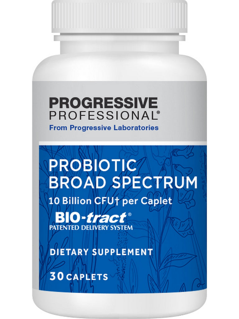 Progressive Labs, Probiotic Broad Spectrum, 10 Billion CFU, 30 Caplets