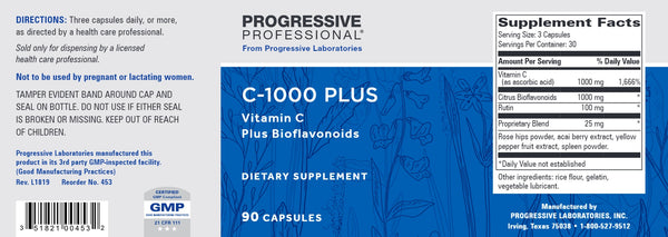 Progressive Labs, C-1000 Plus, 90 Capsules