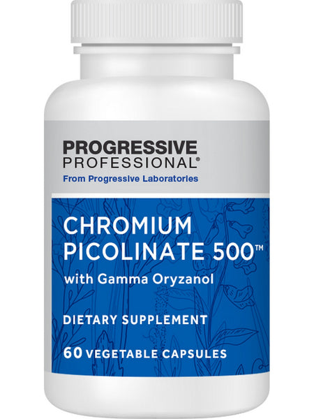 Progressive Labs, Chromium Picolinate 500 with Gamma Oryzanol, 60 Vegetable Capsules