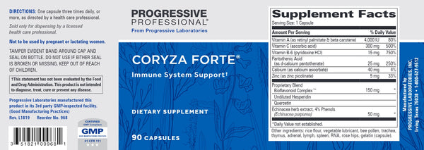Progressive Labs, Coryza Forte, 90 Capsules