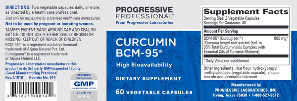 Progressive Labs, Curcumin BCM-95, 60 Vegetable Capsules