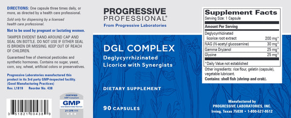 Progressive Labs, DGL Complex, 90 Capsules