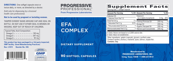 Progressive Labs, EFA Complex, 90 Softgel Capsules