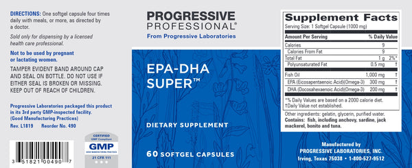 Progressive Labs, EPA-DHA Super, 60 Softgel Capsules