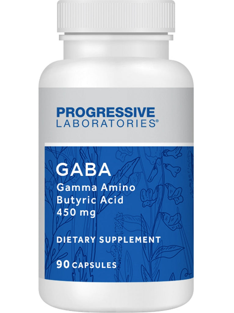 Progressive Labs, GABA, 450 mg, 90 Capsules