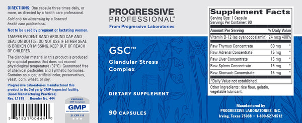 Progressive Labs, GSC, 90 Capsules