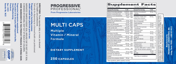 Progressive Labs, Multi Caps, 250 Capsules