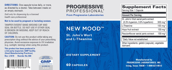 Progressive Labs, New Mood, 60 Capsules