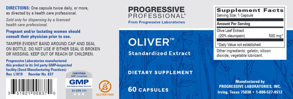 Progressive Labs, Oliver, Standardized Extract, 60 Capsules