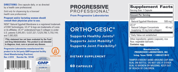 Progressive Labs, Ortho-Gesic, 60 Capsules