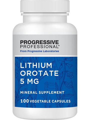 Progressive Labs, Lithium Orotate, 5mg, 100 Vegetable Capsules