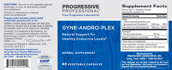 Progressive Labs, Gyne-Andro-Plex, 60 Vegetable Capsules