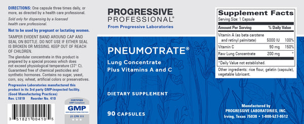 Progressive Labs, Pneumotrate, 90 Capsules