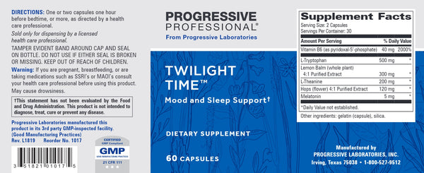 Progressive Labs, Twilight Time, 60 Capsules