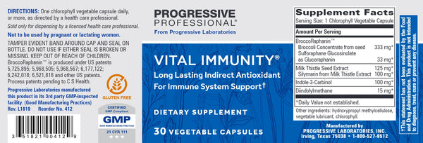 Progressive Labs, Vital Immunity, 30 Vegetable Capsules