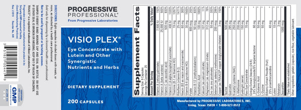 Progressive Labs, Visio Plex, 200 Capsules