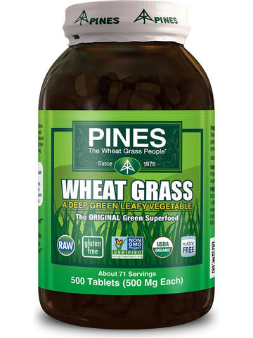 PINES Wheat Grass, Wheat Grass 500 mg, 500 Tablets