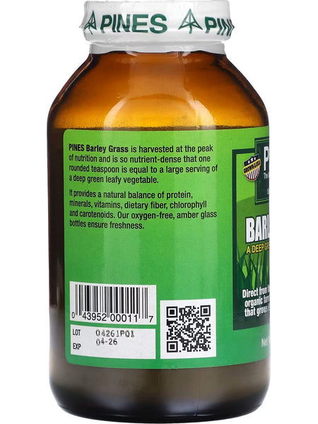 PINES Wheat Grass, Barley Grass Powder, 10 oz