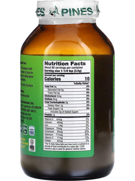PINES Wheat Grass, Barley Grass Powder, 10 oz