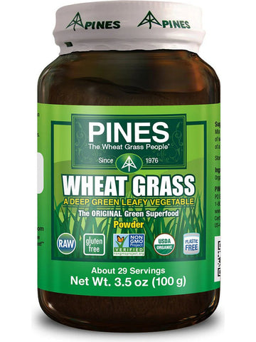 PINES Wheat Grass, Wheat Grass Powder, 3.5 oz