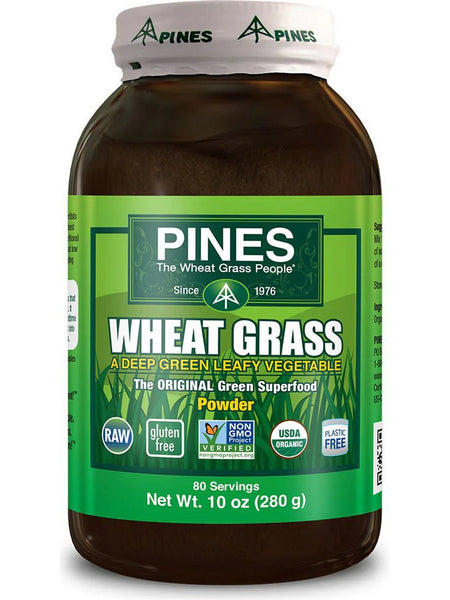 PINES Wheat Grass, Wheat Grass Powder, 10 oz