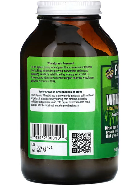 PINES Wheat Grass, Wheat Grass Powder, 10 oz